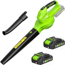 SEYVUM Leaf Blower, 20V Cordless Blower with 2 x 2.0Ah Battery