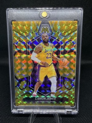 Lebron James RARE YELLOW REFRACTOR INVESTMENT CARD PANINI HOF BOUND LAKERS MINT