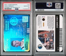 2021-22 Contenders License To Dominate #18 Luka Doncic SSP CASE HIT PSA 10