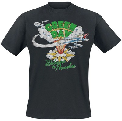 Green Day T-Shirt Unisex Welcome To Paradise schwarz Band-Merch, Bands