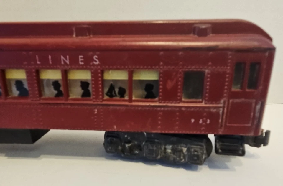 Coche de pasajeros raro vintage American Flyer Lines "Cataratas del Niágara" #245 de Gilbert Foto 2 de 4