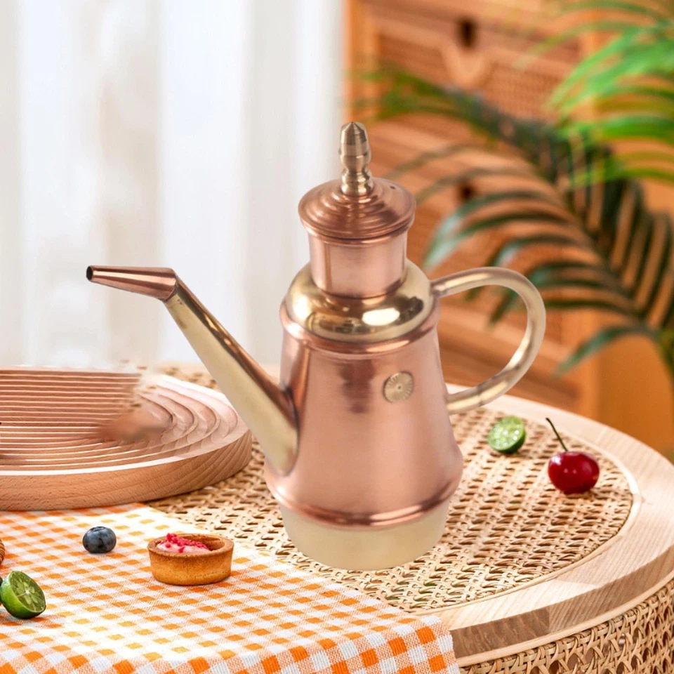 Copper Oil Dispenser 350ml Professional Handmade Italian Oil Jug Oil Cruet