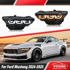 NEW LED Headlight Headlamps Assembly w/Animation Fit for Ford Mustang 2024-2025