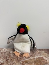 Ty Beanie Baby Zero the Penguin DOB 1998 Santa Hat