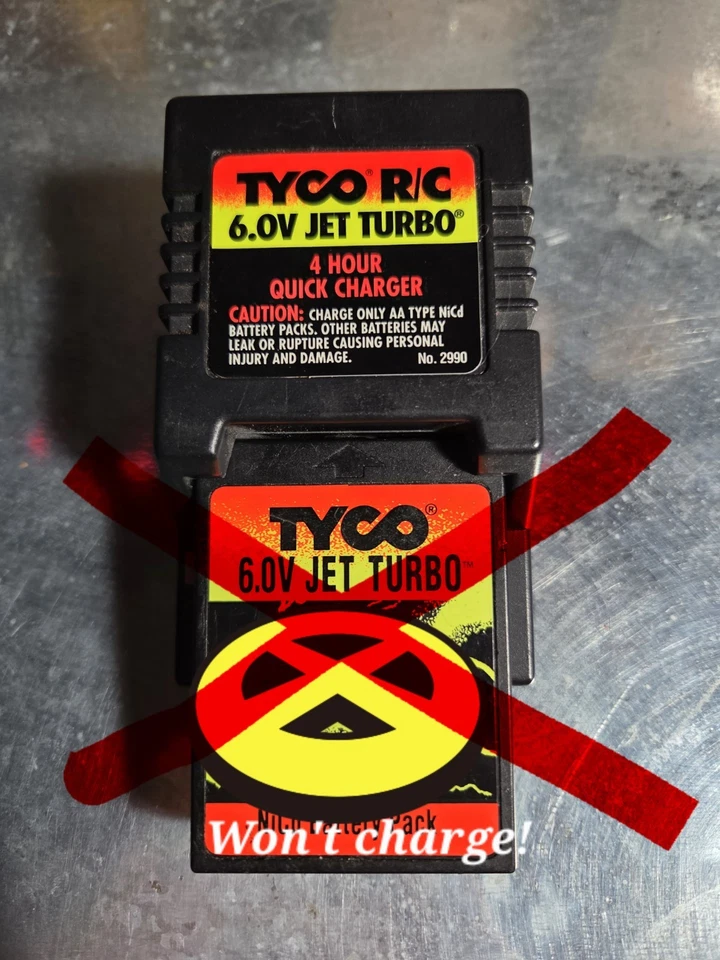NEW Nikko to Tyco CUSTOM CONVERTED 6V 720 mAh cassette battery - Runs Tyco R/C!! - Image 3 of 4