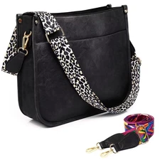 AUYOCO Vegan Leather Crossbody Bags for Women, Crossbody Purse with Guitar St...