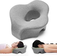 Face Down Pillow Massage Headrest for Bed, Dual Exhaust Holes Memory Foam BBL Ma