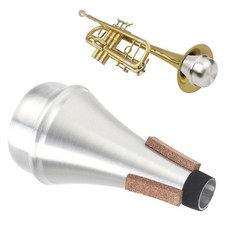 Trumpet Straight Mute Silver Aluminum Alloy Practice Musical Instrument Acces AU