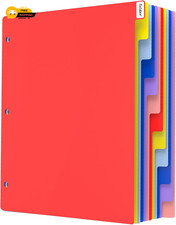 12 Tab Binder Dividers Multicolor Notebook Folder Dividers for 3 Ring Binder
