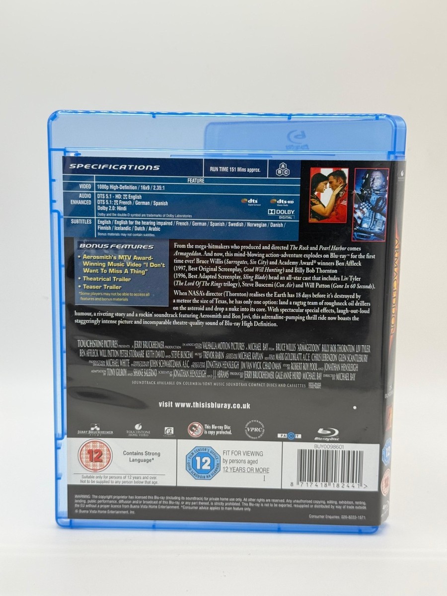 Armageddon Blu-ray [Region Free] | eBay
