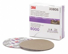 3m 3M-30805 5" Trizact Hookit Foam Disc, 8000, 15 Discs/carton, 4 Cartons/case