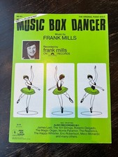 Frank Mills Music Box Dancer Vintage Sheet Music Green Cover