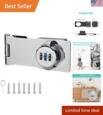 4.5 Bifold Closet Door Lock 3-Digit Combination Keyless Cabinet Drawer Lock