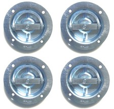 Pit Posse 11007-4 Four Cargo Trailer Recessed Rotating D Ring Floor Rope Anchor