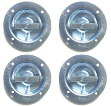 Pit Posse 11007-4 Four Cargo Trailer Recessed Rotating D Ring Floor Rope Anchor
