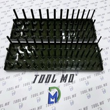 Snap-on Tools Usa 38 Drive Metric Sae 3-row Socket Trays Combat Green Ka383fr