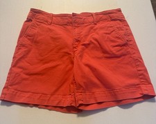 LOFT Womens Size 2 Coral Washed Twill Shorts 6" Inseam Chino Summer