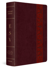 ESV Study Bible Large Print TruTone Faux Leather Mahogany Trellis Design
