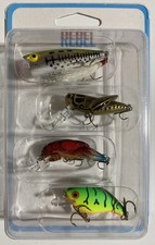 The Rebel® Crankbait & Topwater 4 Pack - Fishing Lures Fire Tiger Crawdad Popper
