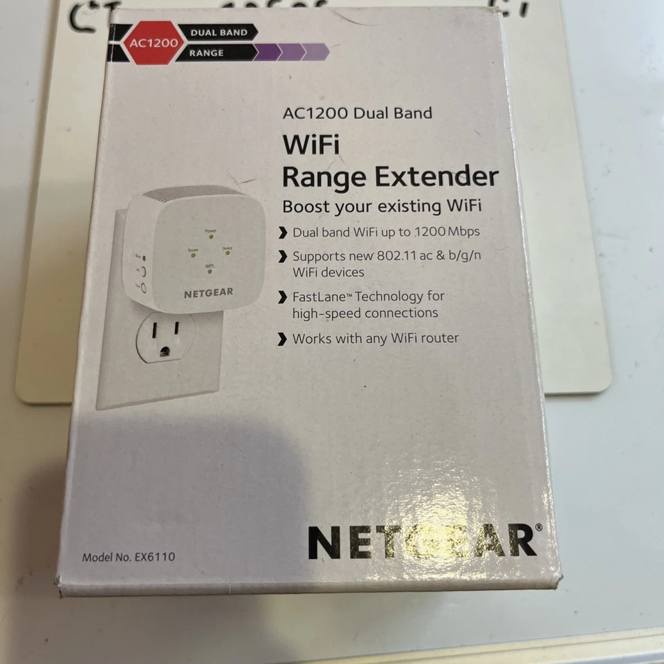 OPEN BOX - Netgear AC1200 Dual Band WiFi Range Extender EX6110-100NAS - Image 3 of 4