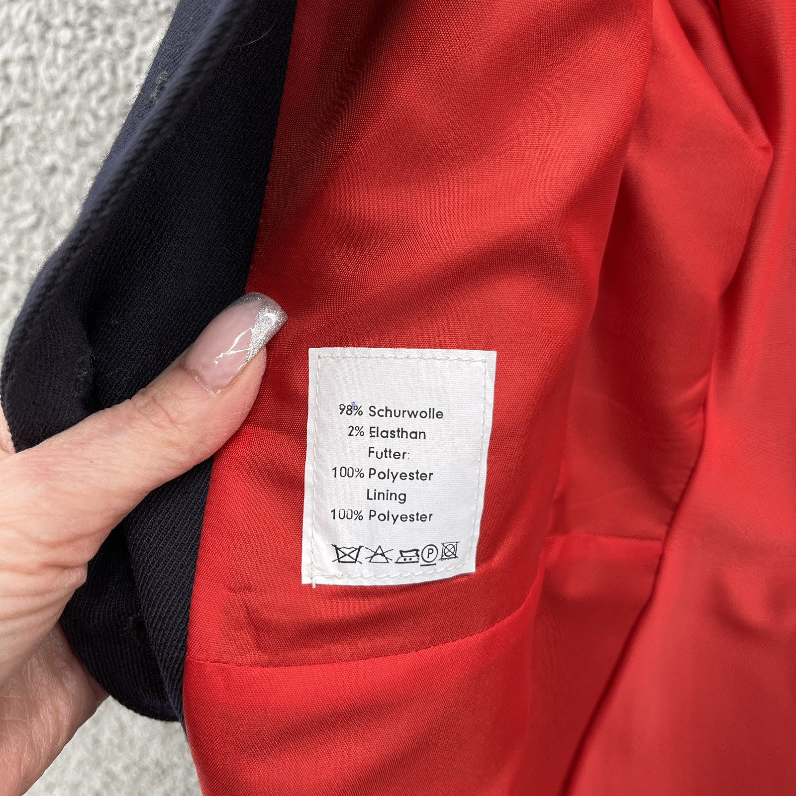 Pikeur Jacket Womens 12 Navy Wool Diana Dressage Horse Show Blazer