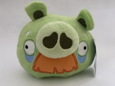 New Angry Birds 5" Green Grandpa Mustache Pig Bad Piggies Plush Toy No Sound NWT