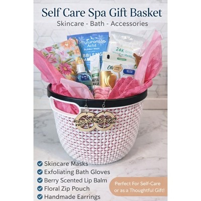 Self Care Spa Gift Basket Skincare Mask Set Bath Bundle Relaxation Kit
