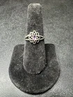 VINTAGE Sterling Silver 925 Purple Stone Floral Ring SZ 7.5
