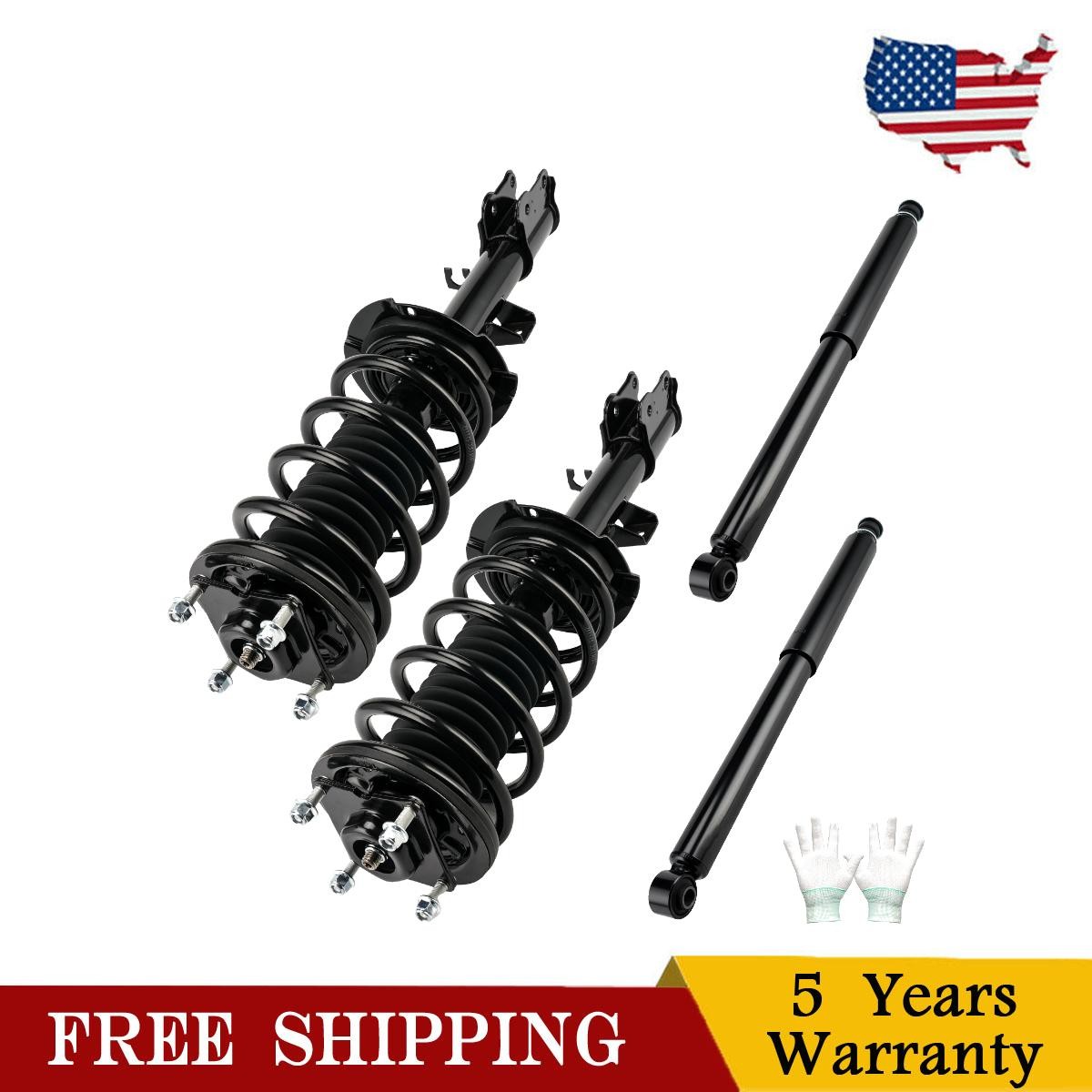 4pcs Front Complete Struts Rear Shock For 2008-2011 Ford Escape Mercury Mariner
