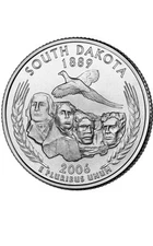 2006 D South Dakota State Quarter.  Uncirculated From US Mint roll.