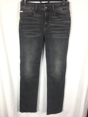 Mavi Damen Jeans Kendra High-Rise, Straight Leg Dunkel Grau W27 L32