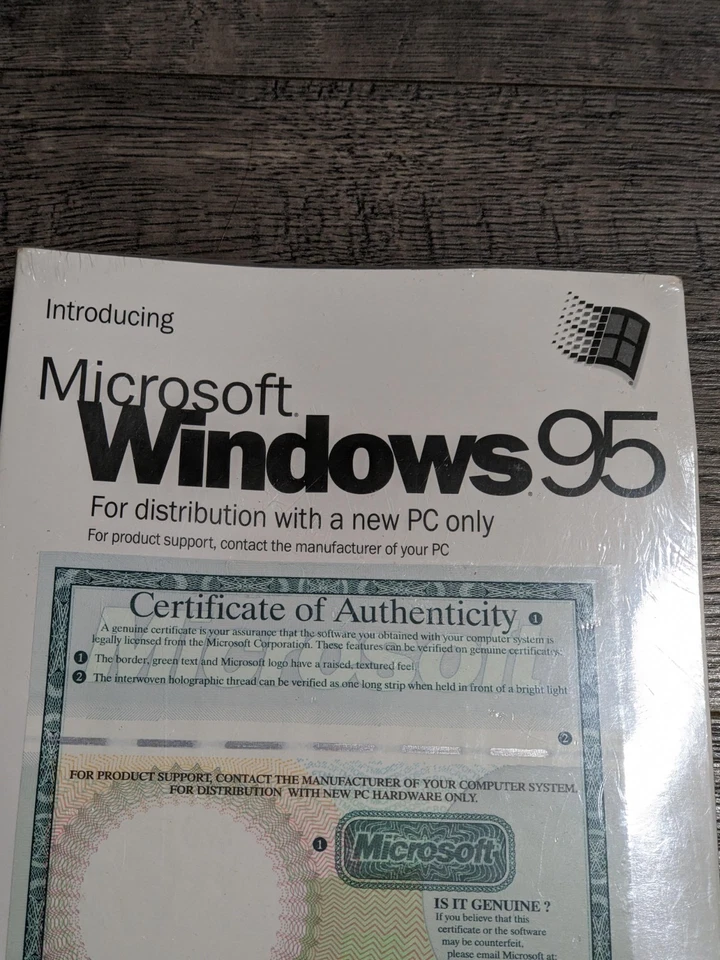 OEM Microsoft Windows 95 CD & Plus! USB Micron with Certificate of Authenticity - Image 3 of 3