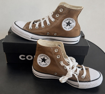 Converse Chuck Taylor All Star High Top Sneaker braun/weiß EU 36,5