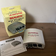 Nady DMP-2 Dual Channel Microphone Preamp Limiter Peak LED XLR Inputs w/Manual
