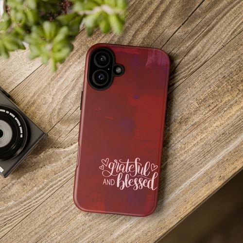 Red Tough Cases For iPhone, Galaxy, Pixel Grateful and Blessed - Picture 35 of 251
