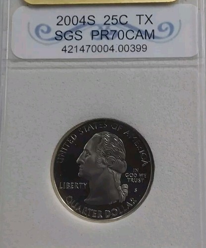2004 S Statehood Quarter Texas Gem Deep Cameo Proof- Copper Nickel 25 Cent Coin - Picture 3 of 6