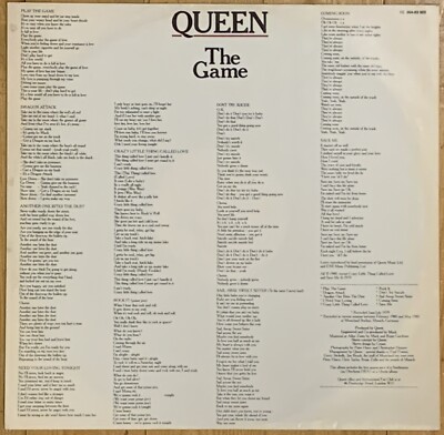 QUEEN★The Game UK EMI オリジナル Queen – The Game – Vinyl (Foil Sleeve, LP, Album), 1980