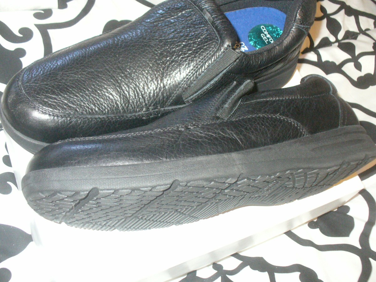 Nunn Bush Cam Slip-On Mens 14 M‎ Black Tumbled Leather Comfort Gel 84696-007 Cam Moc Toe Strap Men main image 2