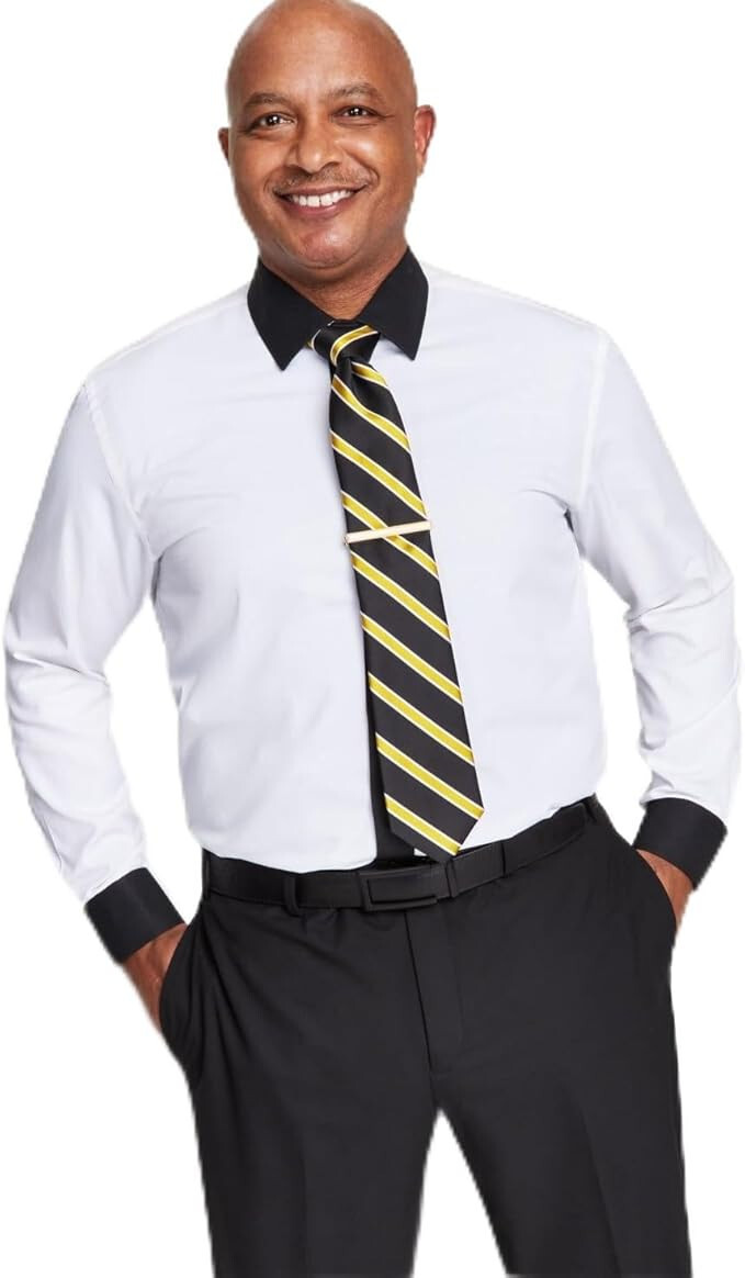 Мужская рубашка Tayion белая с фиолетовой отделкой 17-175 34-35 XL 5490₽