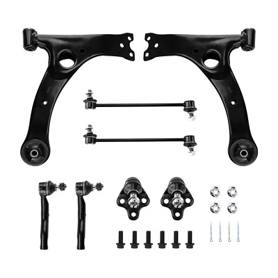 For 2003-2008 Toyota Corolla Front Lower Control Arm Ball Joint Tie Rod Kit 10pc