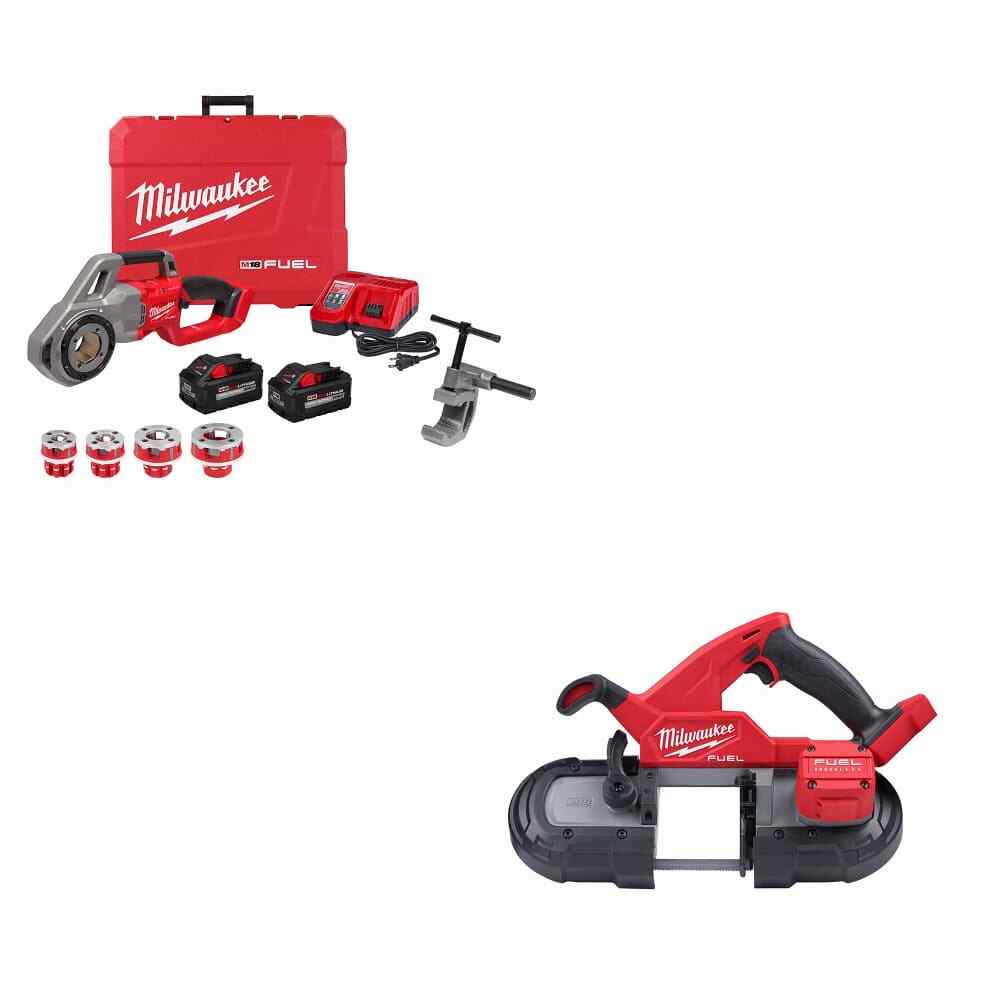 Milwaukee 287022 Compact Pipe Threading Kit W/ FREE 282920 M18 FUEL