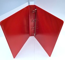 RED A4 Presentation Folder. 25mm capacity 4D Ring Binder - 4 hole