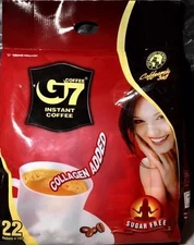 Trung Nguyen G7 Collagen 3-in-1 Instant Coffee  Sugarfree US Seller