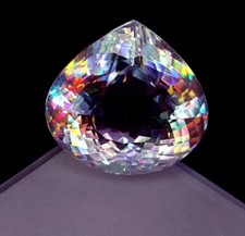 Topazio mistico arcobaleno naturale pietra preziosa sciolta 58 ct gemma tagli...