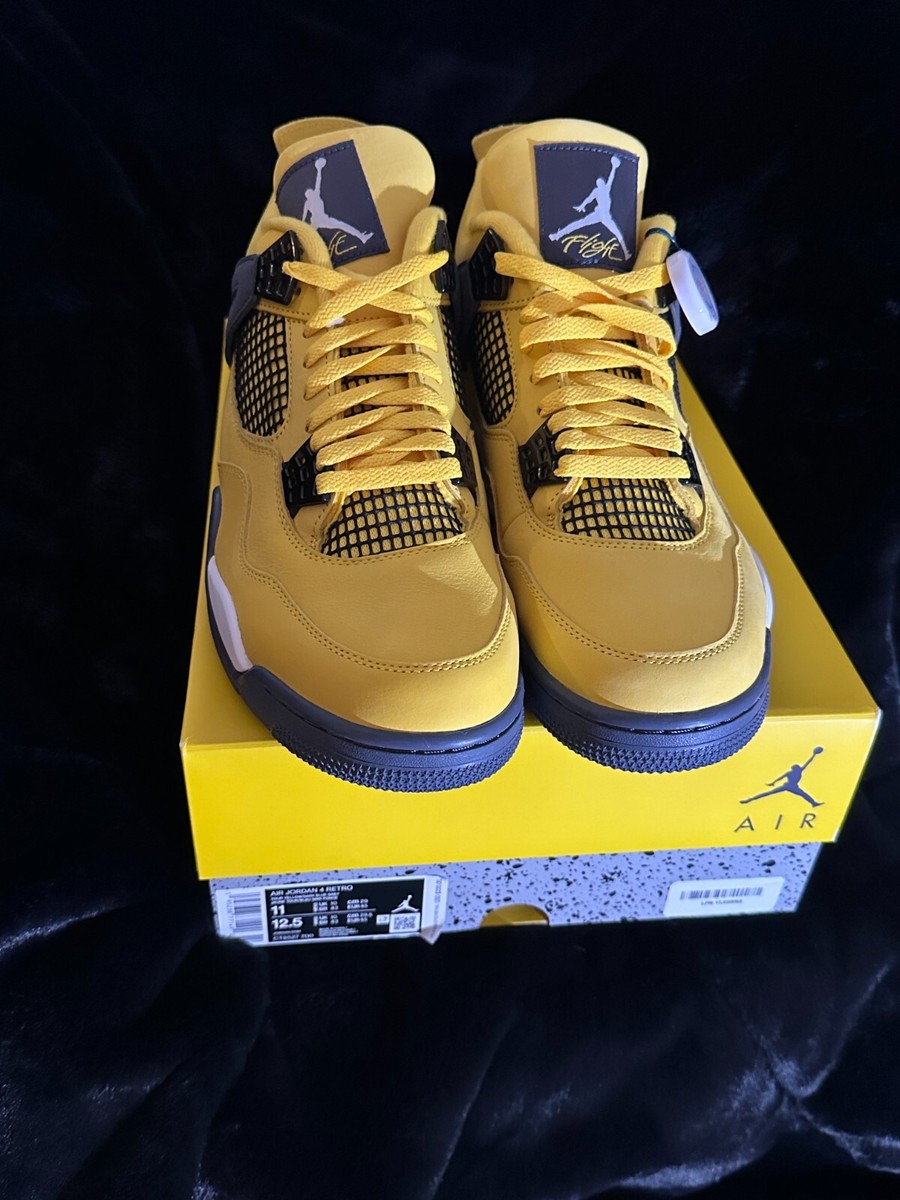 AIR JORDAN 4 LIGHTENING TOUR YELLOW / DS / SIZE 11 / READY TO SHIP