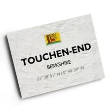 A4 PRINT - Touchen-end, Berkshire - Lat/Long SU8776