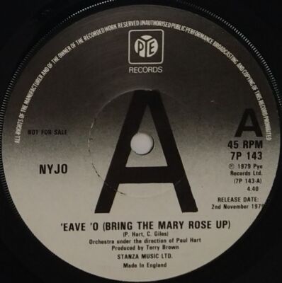 NYJO 'Eave 'O (Bring The Mary Rose Up) 7'' Single (1979) Pye  7P 143