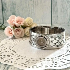 GUCCI Watch 112 Twirl Diamond Bezel Used From Japan Check description