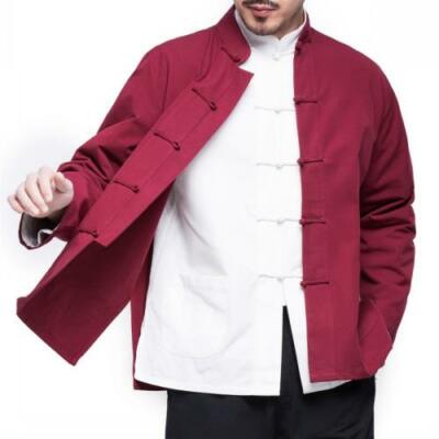 Tai Chi Uniform Jacket Clothing Men Kung Fu Coat Chinese Traditional Tang Suit