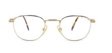 Alaska Adventure 157 Rectangular Gold Tortoise 48 mm Metal Eyeglasses Italy NOS